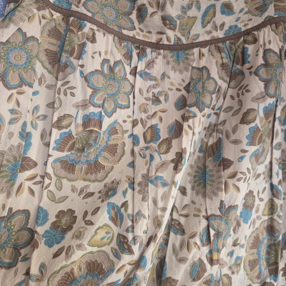 Delias Brown Floral Skirt Size 7/8 - Picture 6 of 7